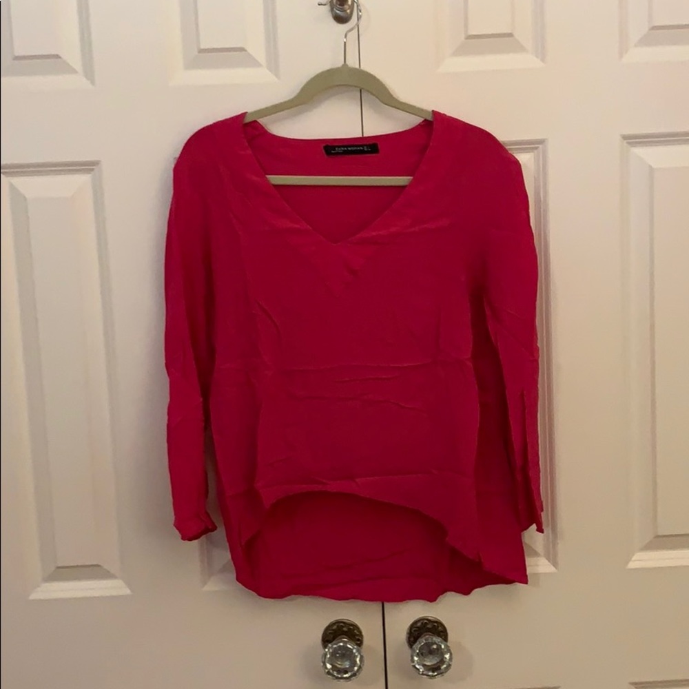 Pink Zara Crop Blouse